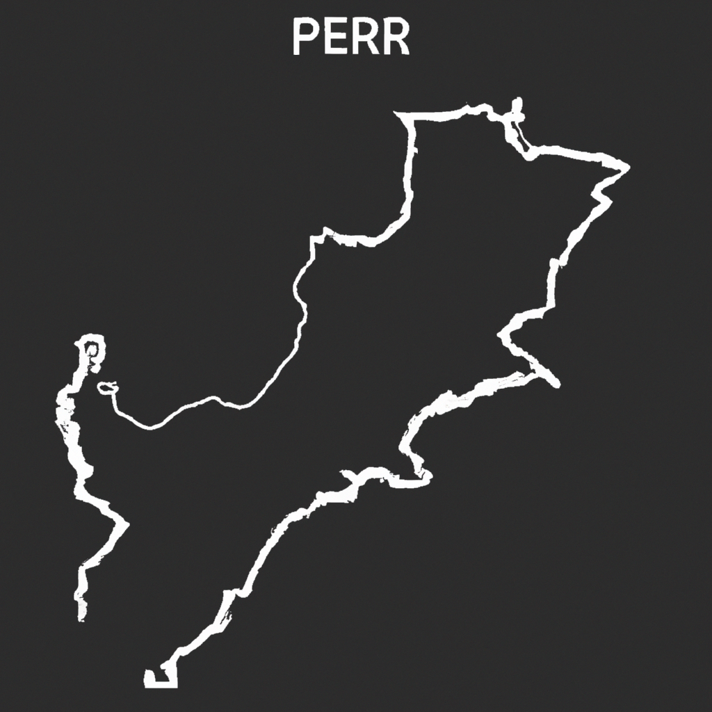 Mapa ilustrado del Perú con regiones costa, sierra y selva resaltadas